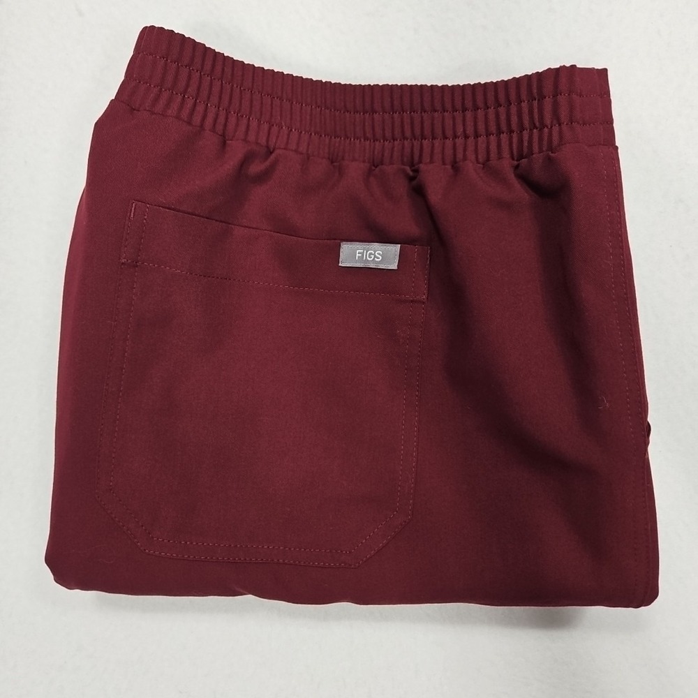 Figs Technical Yola Skinny Scrub Pants Womens XL Petite Maroon Stretch Medical